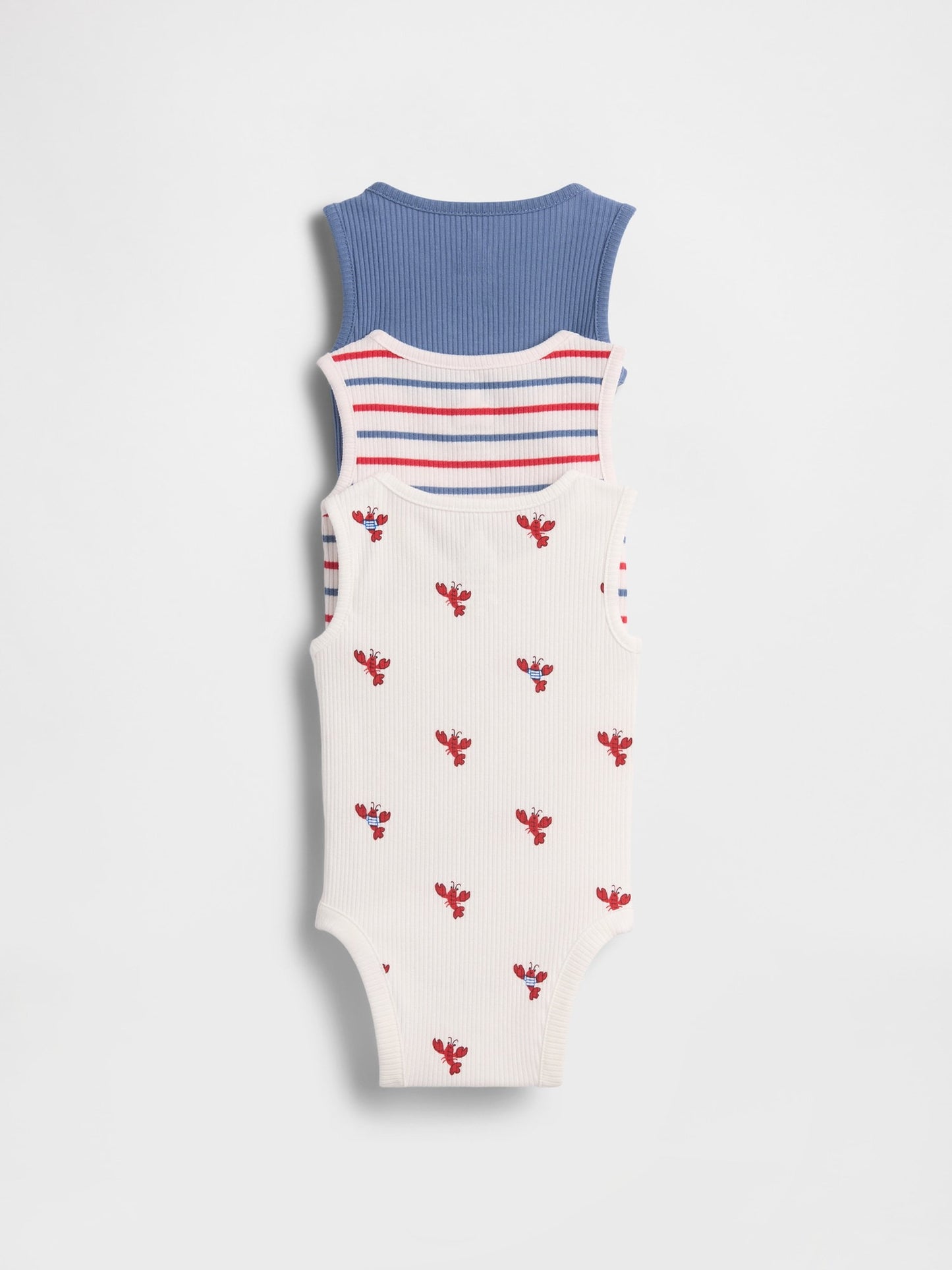 Çok Renkli First Favorites Tinyrib Cepli Kolsuz Bodysuit (3’lü)