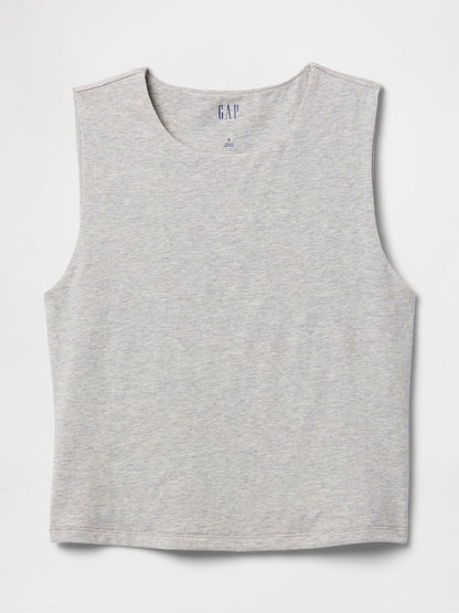 Gri Örme Jersey Atlet