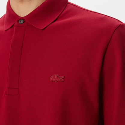Lacoste Paris Erkek Regular Fit Uzun Kollu Bordo Polo