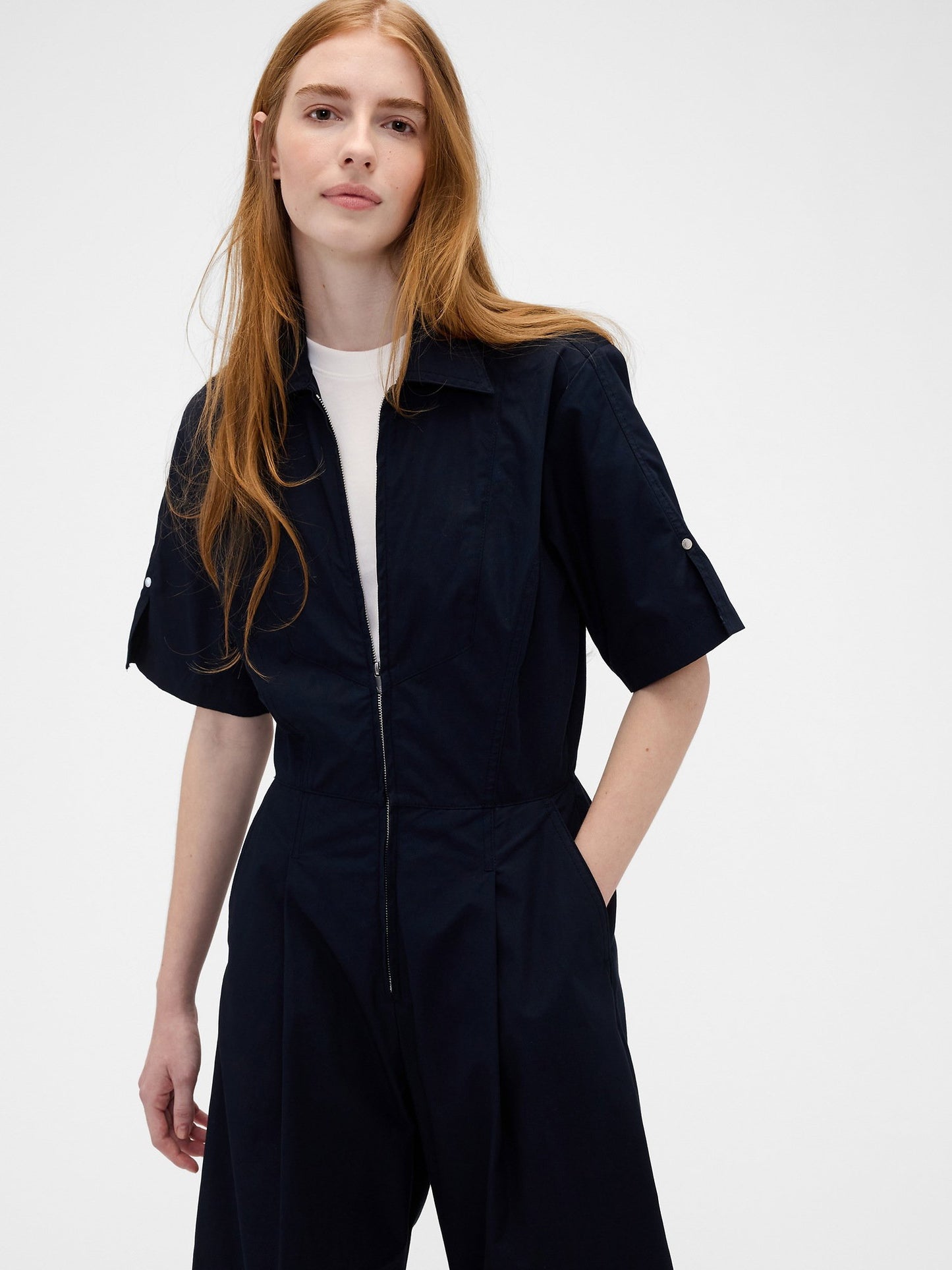 Lacivert Gap × Victoria Beckham Loose Utility Tulum