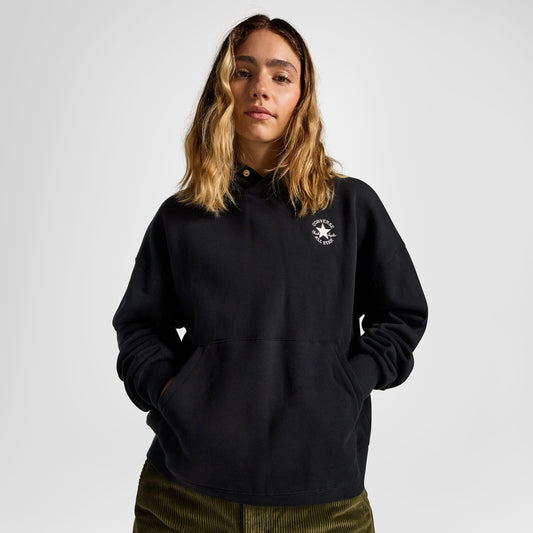 Converse Classic Kadın Oversized Fit Siyah Hoodie