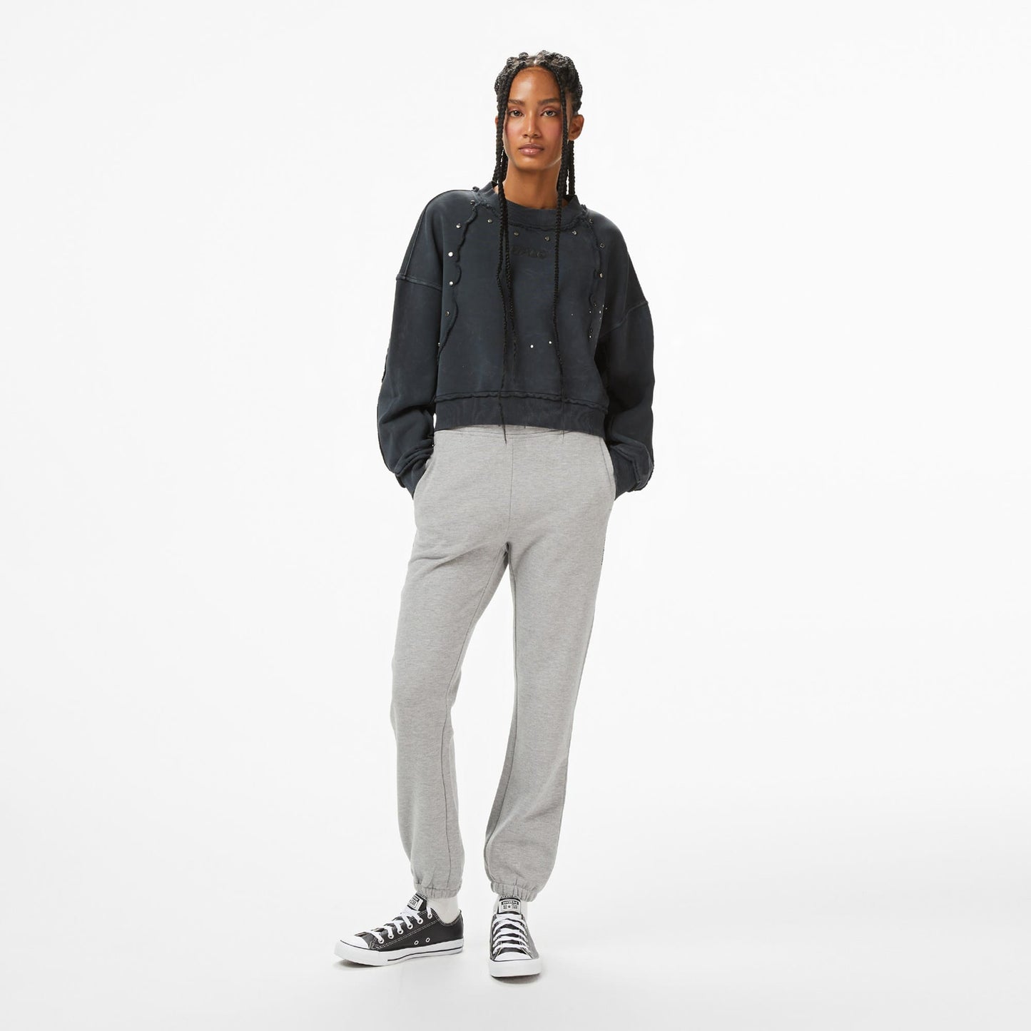 Les Benjamins Essentials 301 Kadın Siyah Sweatshirt