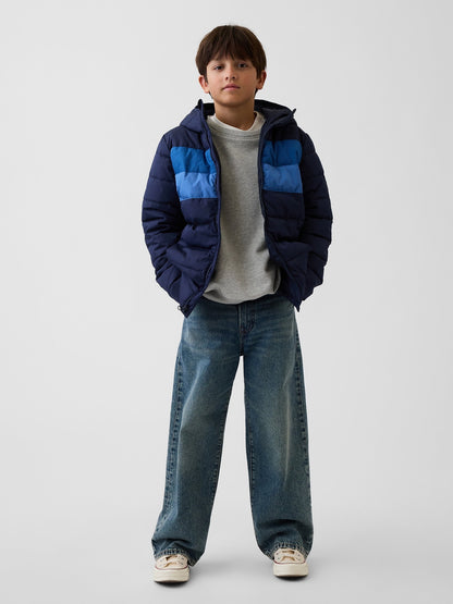 Lacivert Puffer Şişme Mont