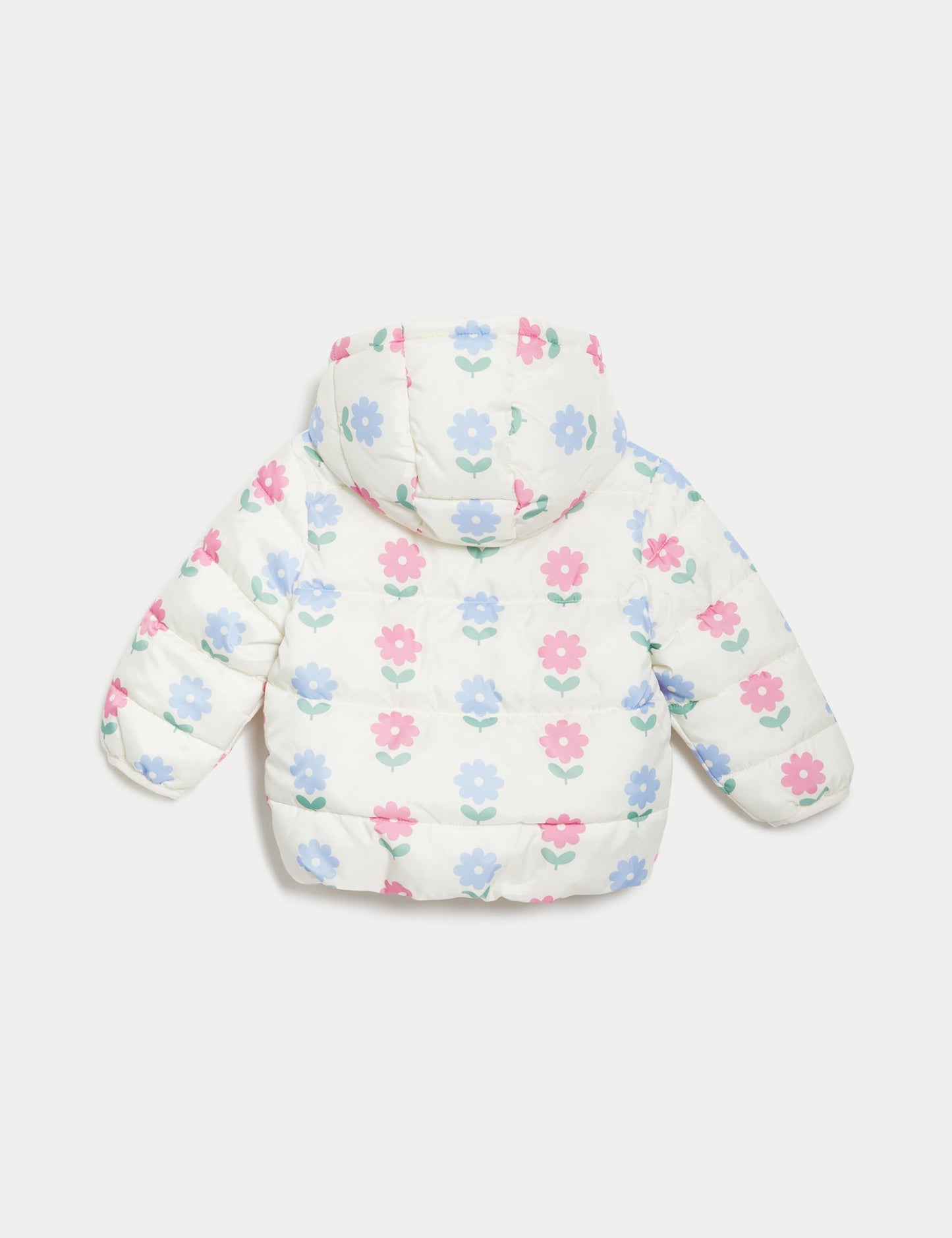Stormwear™ Çiçek Desenli Puffer Şişme Mont (0-3 Yaş)