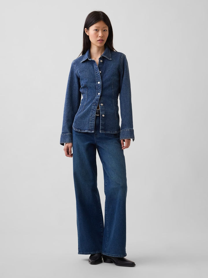 Mavi High Rise Stride Wide-leg Jean Pantolon