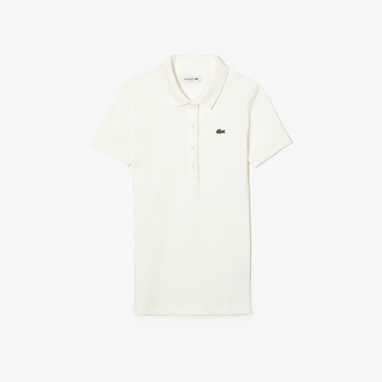 Lacoste L.12.d Kadın Slim Fit Organik Pamuk Beyaz Polo