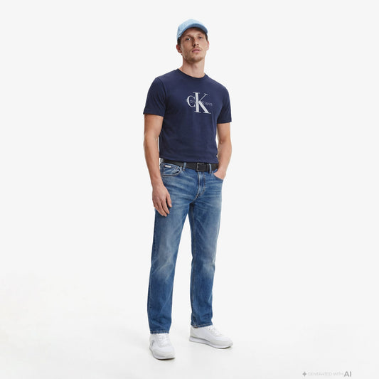 Calvin Klein Hero Monologo 20s Erkek Mavi T-shirt