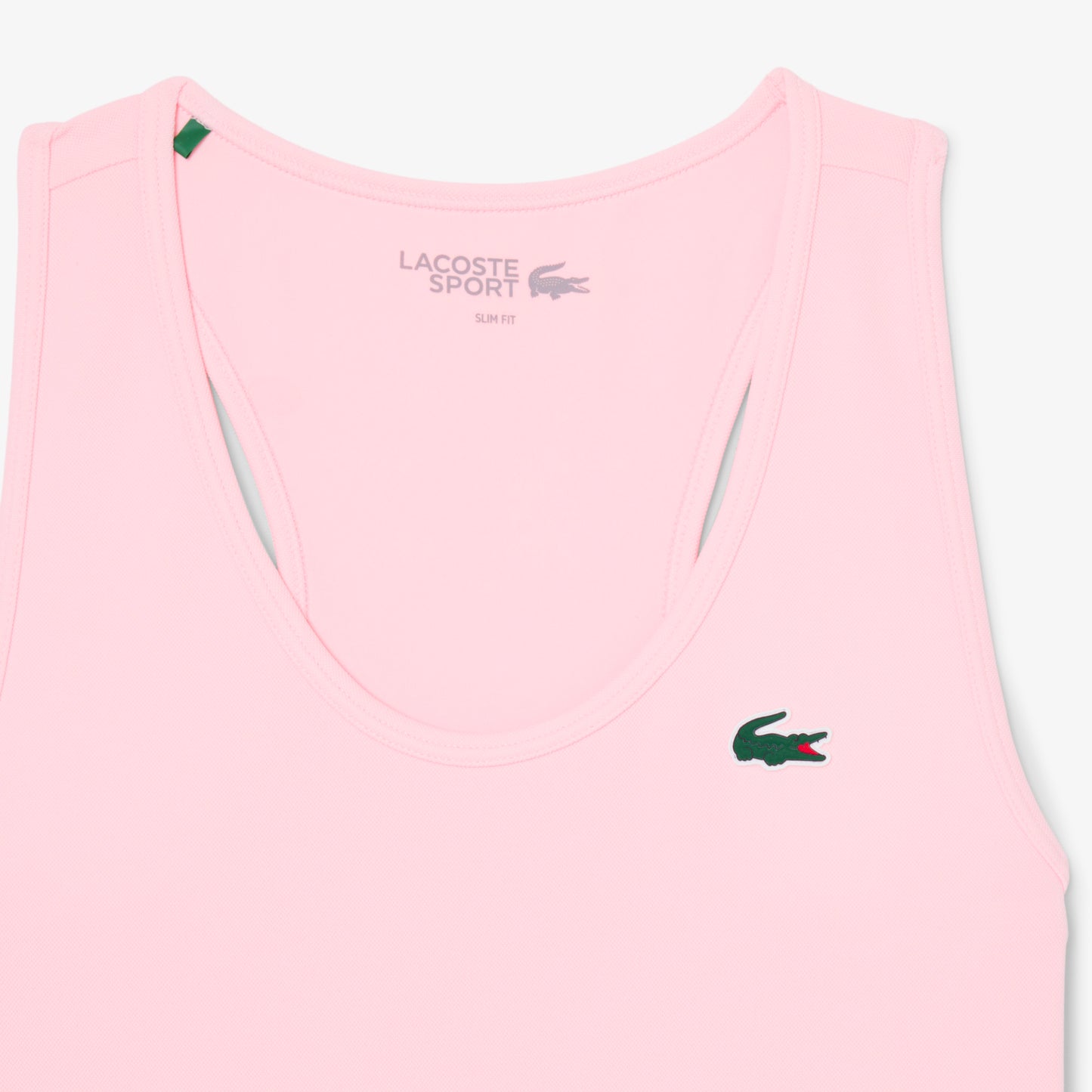 Lacoste Kadın Slim Fit Kolsuz Bisiklet Yaka Pembe T-shirt