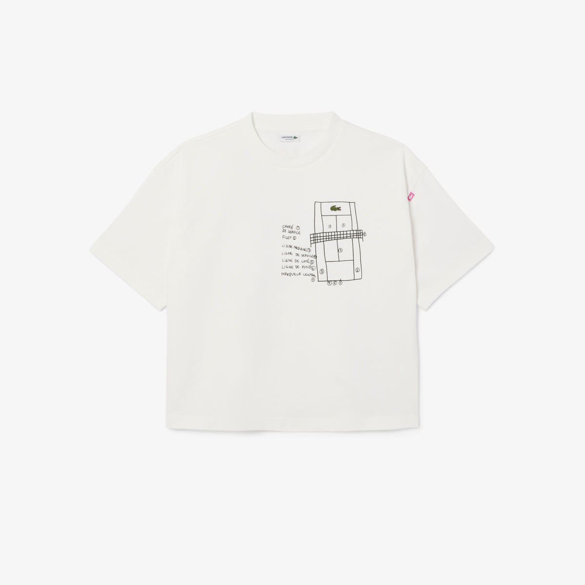 Lacoste Heavy Cotton Print Çocuk Beyaz T-shirt