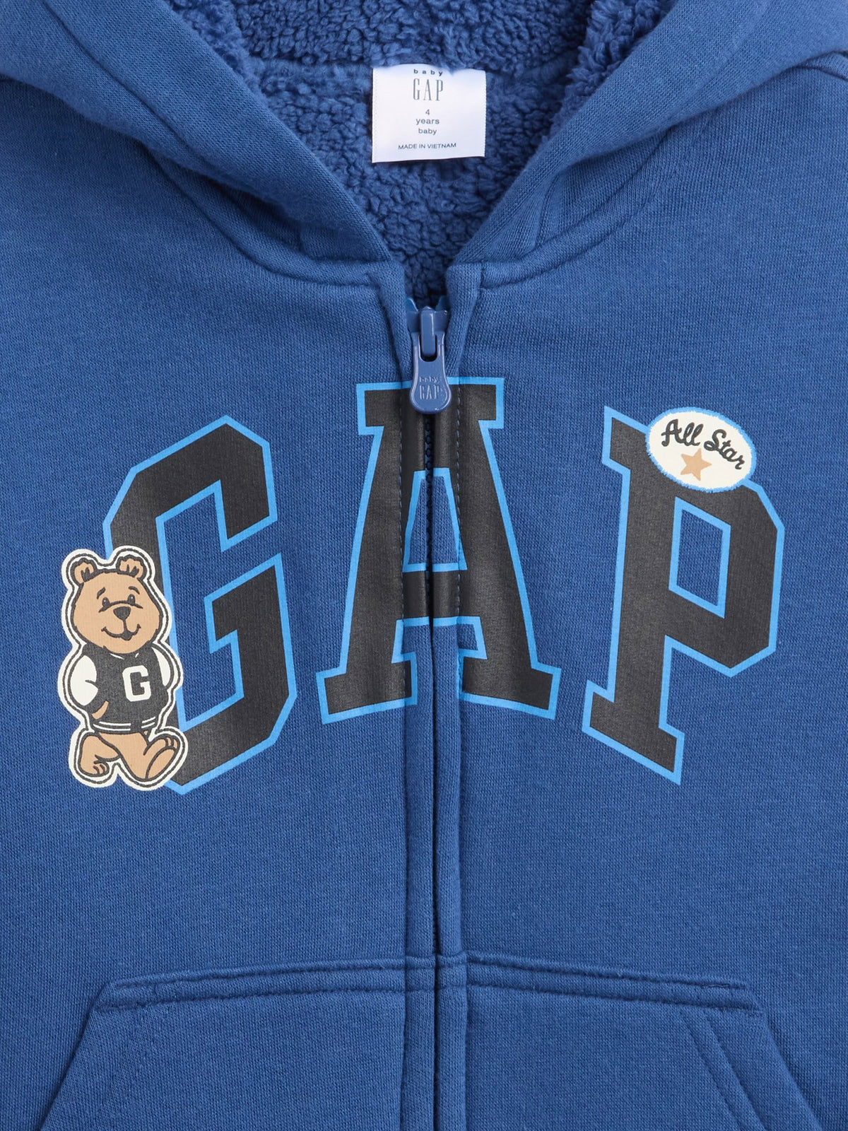 Açık Yeşil Sherpa Astarlı Logo Fermuarlı Sweatshirt