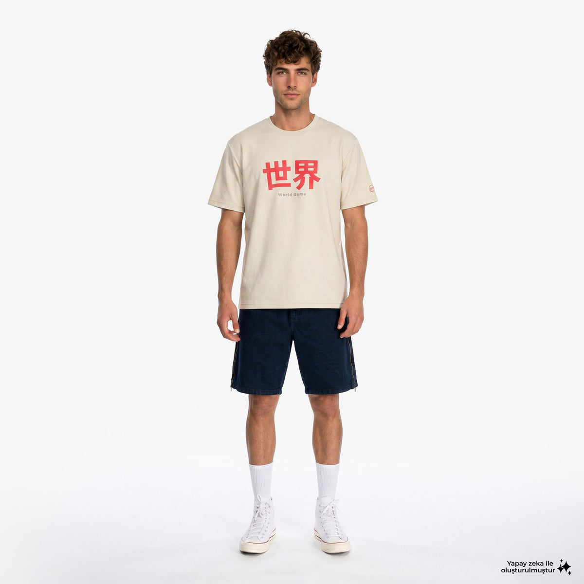 Unıted4 Regular Fit Erkek Krem T-shirt