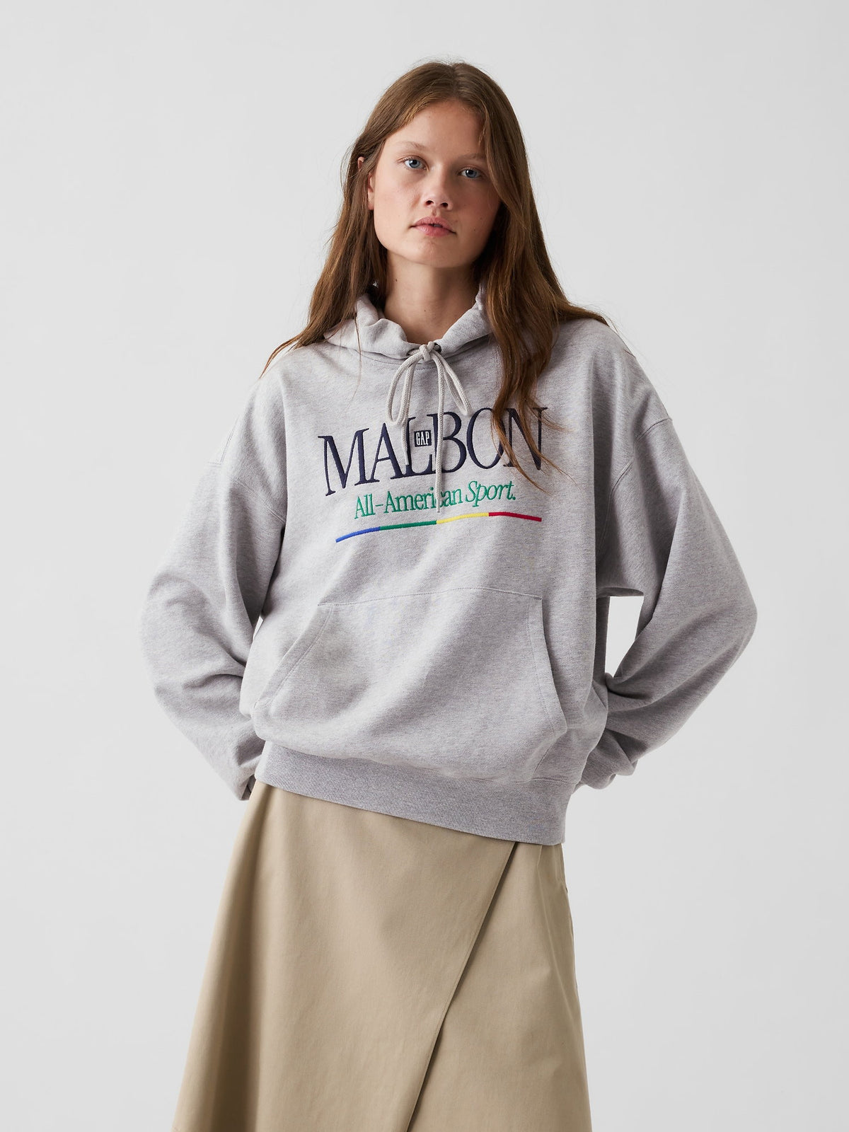 Açık Gri Gap × Malbon Heavyweight Logo Sweatshirt