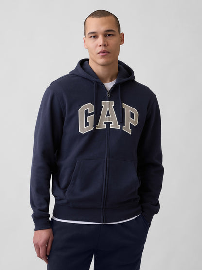 Lacivert Vintagesoft Arch Logo Tam Fermuarlı Sweatshirt