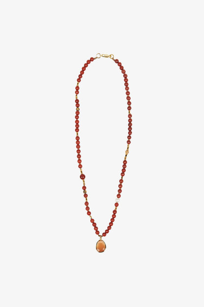 Jasper Taşlı Otantik Pirinç Kolye