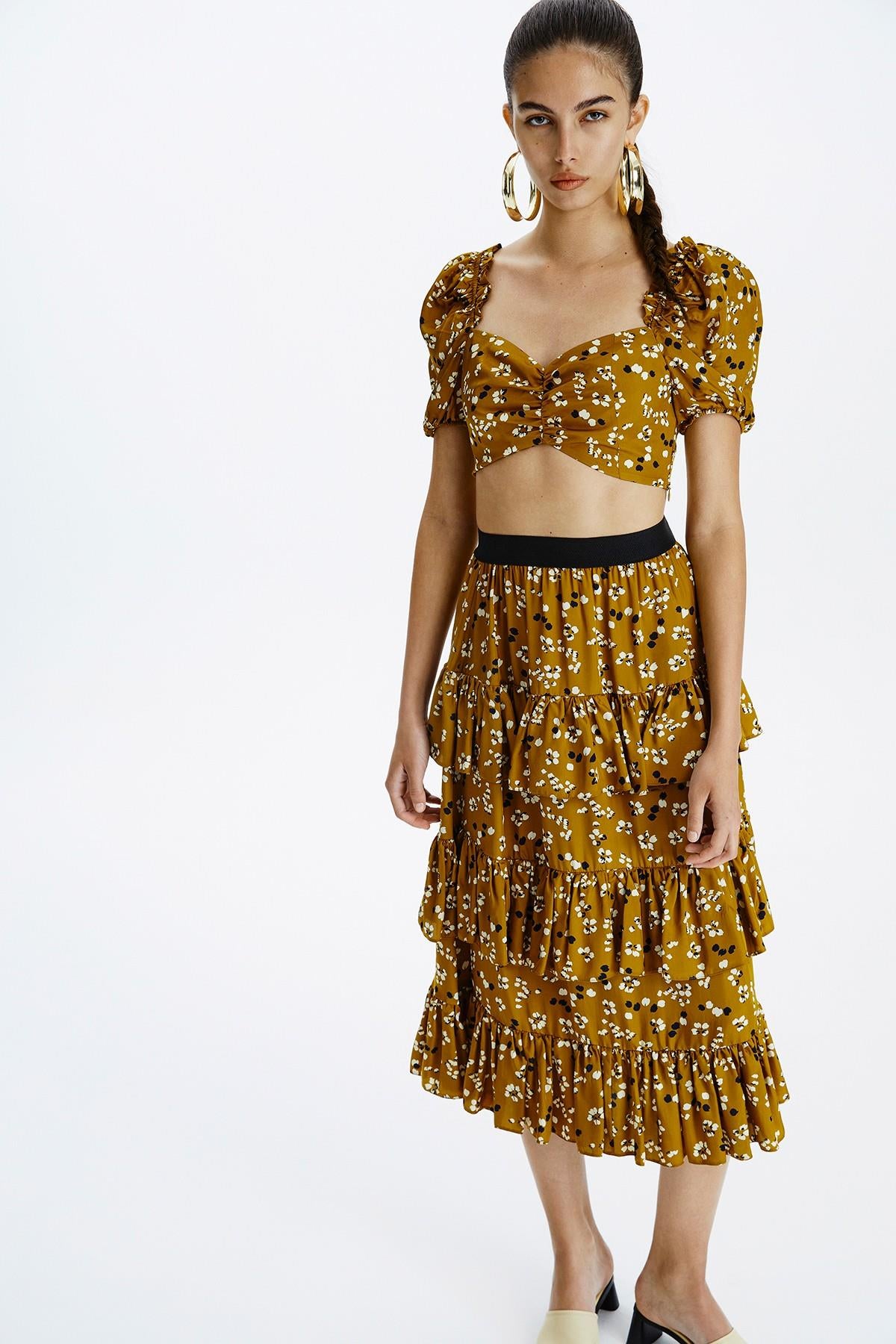 Karpuz Kol Taba Crop Bluz